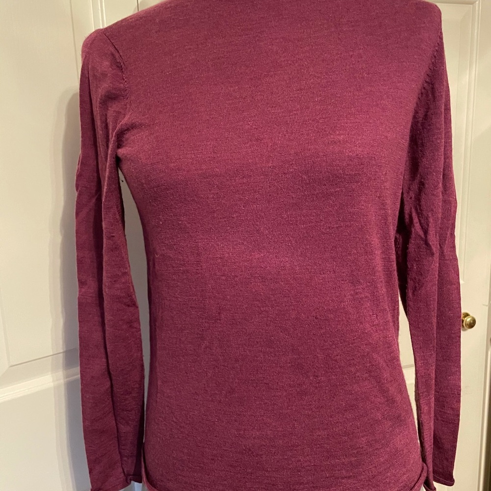 Eileen Fisher Purple Turtleneck Sweater - Picture 6 of 8